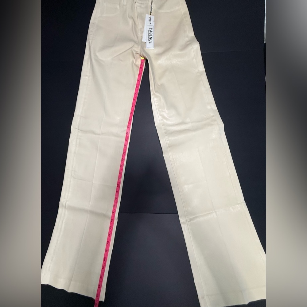 L’Agence Clayton Wide-Leg Coated Jean | NWT | Sz. 23 | French Vanilla | Cream - Picture 14 of 16